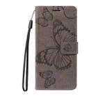 For Redmi Note 13 Pro 4G / 14S 4G 3D Butterfly Embossed Pattern Flip Leather Phone Case(Grey) - 2