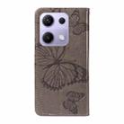 For Redmi Note 13 Pro 4G / 14S 4G 3D Butterfly Embossed Pattern Flip Leather Phone Case(Grey) - 3
