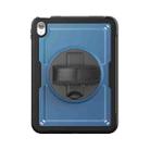 For iPad 2025 / 2022 Honeycomb Hand Grip Turntable Stand Tablet Case(Navy Blue) - 2