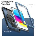 For iPad 2025 / 2022 Honeycomb Hand Grip Turntable Stand Tablet Case(Navy Blue) - 3