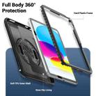 For iPad 2025 / 2022 Honeycomb Hand Grip Turntable Stand Tablet Case(Black) - 3