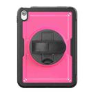 For iPad 2025 / 2022 Honeycomb Hand Grip Turntable Stand Tablet Case(Rose Red) - 2