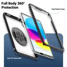 For iPad 2025 / 2022 Honeycomb Hand Grip Turntable Stand Tablet Case(Transparent) - 3