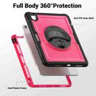 For iPad Air 11 2025 / 2024 Honeycomb Hand Grip Turntable Stand Tablet Case(Rose Red) - 3