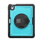 For iPad Air 11 2025 / 2024 Honeycomb Hand Grip Turntable Stand Tablet Case(Light Blue) - 2