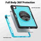 For iPad Air 11 2025 / 2024 Honeycomb Hand Grip Turntable Stand Tablet Case(Light Blue) - 3