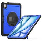 For iPad Air 11 2025 / 2024 Honeycomb Hand Grip Turntable Stand Tablet Case(Dark Blue) - 1