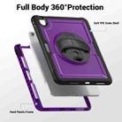 For iPad Air 11 2025 / 2024 Honeycomb Hand Grip Turntable Stand Tablet Case(Purple) - 3