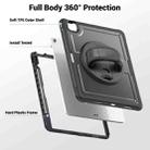 For iPad Air 13 2025 / 2024 Honeycomb Hand Grip Turntable Stand Tablet Case(Black) - 3