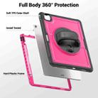 For iPad Air 13 2025 / 2024 Honeycomb Hand Grip Turntable Stand Tablet Case(Rose Red) - 3