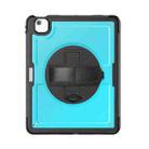 For iPad Air 13 2025 / 2024 Honeycomb Hand Grip Turntable Stand Tablet Case(Light Blue) - 2