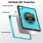 For iPad Air 13 2025 / 2024 Honeycomb Hand Grip Turntable Stand Tablet Case(Light Blue) - 3