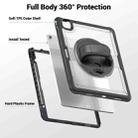 For iPad Air 13 2025 / 2024 Honeycomb Hand Grip Turntable Stand Tablet Case(Transparent) - 3