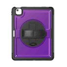 For iPad Air 13 2025 / 2024 Honeycomb Hand Grip Turntable Stand Tablet Case(Purple) - 2