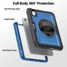 For iPad mini 2024 / mini 6 Honeycomb Hand Grip Turntable Stand Tablet Case(Navy Blue) - 3