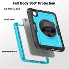 For iPad mini 2024 / mini 6 Honeycomb Hand Grip Turntable Stand Tablet Case(Light Blue) - 3