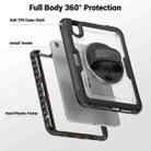 For iPad mini 2024 / mini 6 Honeycomb Hand Grip Turntable Stand Tablet Case(Transparent) - 3