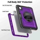 For iPad mini 2024 / mini 6 Honeycomb Hand Grip Turntable Stand Tablet Case(Purple) - 3