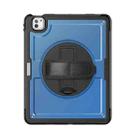 For iPad Pro 13 2024 Honeycomb Hand Grip Turntable Stand Tablet Case(Navy Blue) - 2