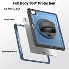 For iPad Pro 13 2024 Honeycomb Hand Grip Turntable Stand Tablet Case(Navy Blue) - 3