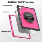 For iPad Pro 13 2024 Honeycomb Hand Grip Turntable Stand Tablet Case(Rose Red) - 3