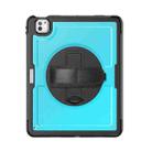 For iPad Pro 13 2024 Honeycomb Hand Grip Turntable Stand Tablet Case(Light Blue) - 2
