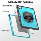 For iPad Pro 13 2024 Honeycomb Hand Grip Turntable Stand Tablet Case(Light Blue) - 3
