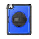 For iPad Pro 13 2024 Honeycomb Hand Grip Turntable Stand Tablet Case(Dark Blue) - 2