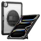 For iPad Pro 13 2024 Honeycomb Hand Grip Turntable Stand Tablet Case(Transparent) - 1
