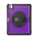 For iPad Pro 13 2024 Honeycomb Hand Grip Turntable Stand Tablet Case(Purple) - 2