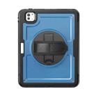 For iPad Pro 11 2024 Honeycomb Hand Grip Turntable Stand Tablet Case(Navy Blue) - 2