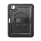 For iPad Pro 11 2024 Honeycomb Hand Grip Turntable Stand Tablet Case(Black) - 2