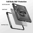 For iPad Pro 11 2024 Honeycomb Hand Grip Turntable Stand Tablet Case(Black) - 3
