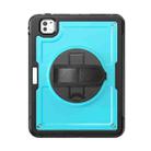 For iPad Pro 11 2024 Honeycomb Hand Grip Turntable Stand Tablet Case(Light Blue) - 2