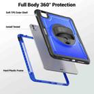 For iPad Pro 11 2024 Honeycomb Hand Grip Turntable Stand Tablet Case(Dark Blue) - 3