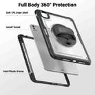For iPad Pro 11 2024 Honeycomb Hand Grip Turntable Stand Tablet Case(Transparent) - 3