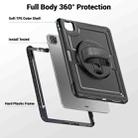 For iPad Air 2022 10.9 / Pro 11 2022 Honeycomb Hand Grip Turntable Stand Tablet Case(Black) - 3