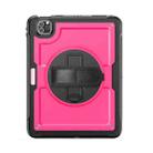 For iPad Air 2022 10.9 / Pro 11 2022 Honeycomb Hand Grip Turntable Stand Tablet Case(Rose Red) - 2