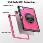 For iPad Air 2022 10.9 / Pro 11 2022 Honeycomb Hand Grip Turntable Stand Tablet Case(Rose Red) - 3