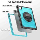 For iPad Air 2022 10.9 / Pro 11 2022 Honeycomb Hand Grip Turntable Stand Tablet Case(Light Blue) - 3