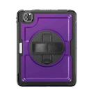 For iPad Air 2022 10.9 / Pro 11 2022 Honeycomb Hand Grip Turntable Stand Tablet Case(Purple) - 2