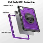 For iPad Air 2022 10.9 / Pro 11 2022 Honeycomb Hand Grip Turntable Stand Tablet Case(Purple) - 3