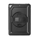 For iPad 10.2 2021 / 2020 / 10.5 2019 Honeycomb Hand Grip Turntable Stand Tablet Case(Black) - 2