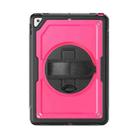 For iPad 10.2 2021 / 2020 / 10.5 2019 Honeycomb Hand Grip Turntable Stand Tablet Case(Rose Red) - 2