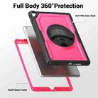 For iPad 10.2 2021 / 2020 / 10.5 2019 Honeycomb Hand Grip Turntable Stand Tablet Case(Rose Red) - 3