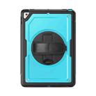 For iPad 10.2 2021 / 2020 / 10.5 2019 Honeycomb Hand Grip Turntable Stand Tablet Case(Light Blue) - 2