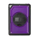 For iPad 10.2 2021 / 2020 / 10.5 2019 Honeycomb Hand Grip Turntable Stand Tablet Case(Purple) - 2