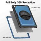 For Samsung Galaxy Tab A9+ Honeycomb Hand Grip Turntable Stand Tablet Case(Navy Blue) - 3