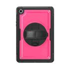 For Samsung Galaxy Tab A9+ Honeycomb Hand Grip Turntable Stand Tablet Case(Rose Red) - 2