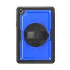 For Samsung Galaxy Tab A9+ Honeycomb Hand Grip Turntable Stand Tablet Case(Dark Blue) - 2